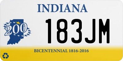 IN license plate 183JM