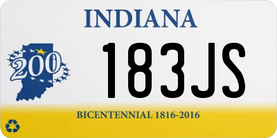 IN license plate 183JS