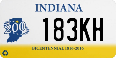 IN license plate 183KH