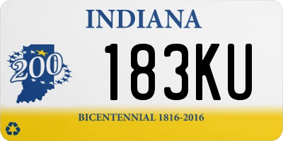 IN license plate 183KU
