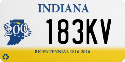 IN license plate 183KV