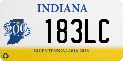 IN license plate 183LC