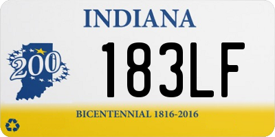 IN license plate 183LF