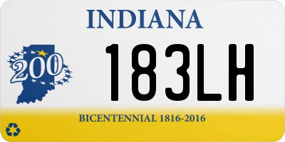 IN license plate 183LH