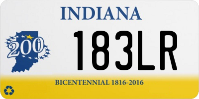 IN license plate 183LR