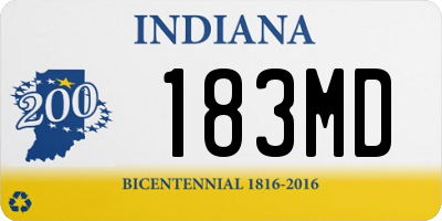 IN license plate 183MD