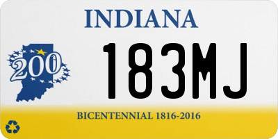 IN license plate 183MJ