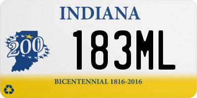 IN license plate 183ML