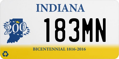 IN license plate 183MN