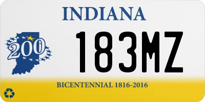 IN license plate 183MZ