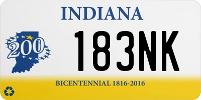 IN license plate 183NK