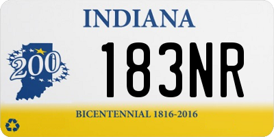 IN license plate 183NR