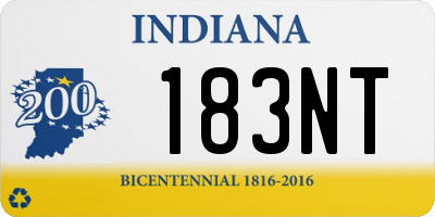 IN license plate 183NT