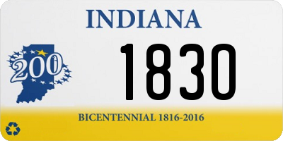 IN license plate 183O