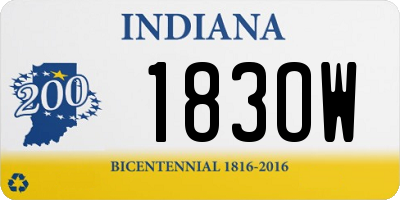 IN license plate 183OW