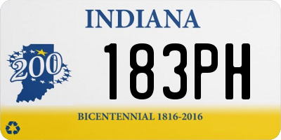 IN license plate 183PH