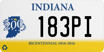 IN license plate 183PI