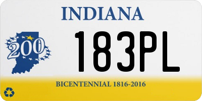 IN license plate 183PL