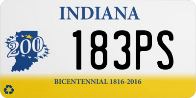 IN license plate 183PS