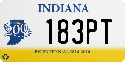 IN license plate 183PT