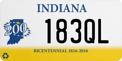 IN license plate 183QL