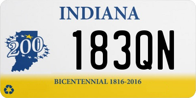 IN license plate 183QN