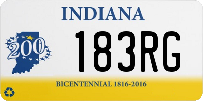 IN license plate 183RG