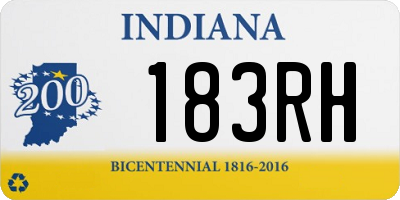 IN license plate 183RH