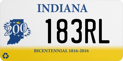 IN license plate 183RL