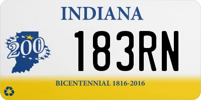IN license plate 183RN