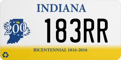 IN license plate 183RR