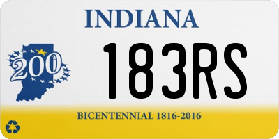 IN license plate 183RS