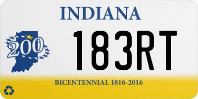 IN license plate 183RT