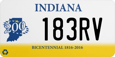 IN license plate 183RV