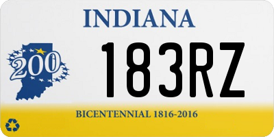 IN license plate 183RZ