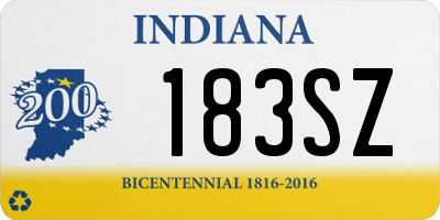 IN license plate 183SZ