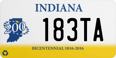 IN license plate 183TA