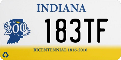 IN license plate 183TF