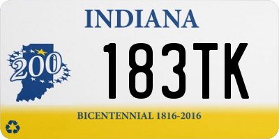 IN license plate 183TK