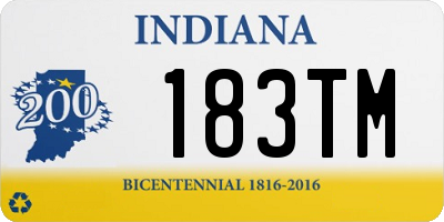 IN license plate 183TM