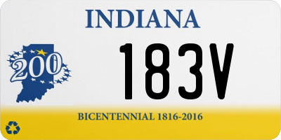 IN license plate 183V