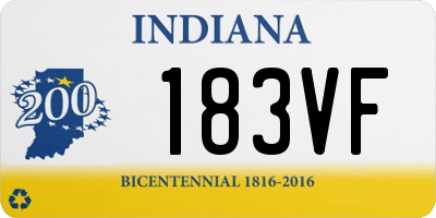 IN license plate 183VF