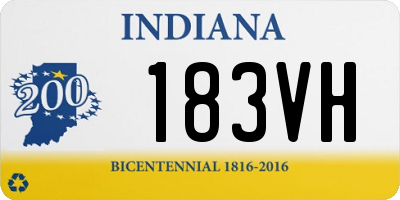 IN license plate 183VH