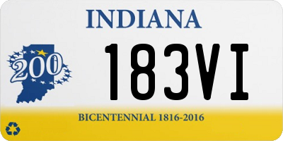 IN license plate 183VI
