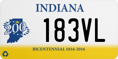 IN license plate 183VL
