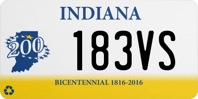 IN license plate 183VS