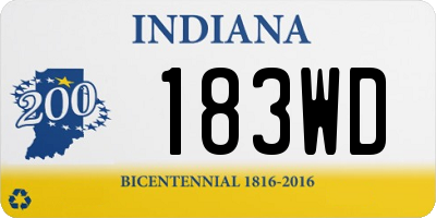 IN license plate 183WD