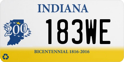IN license plate 183WE