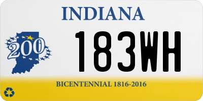 IN license plate 183WH