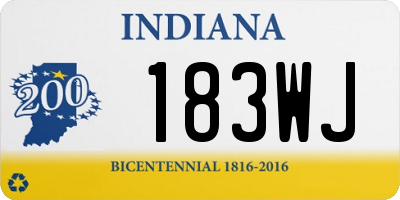 IN license plate 183WJ